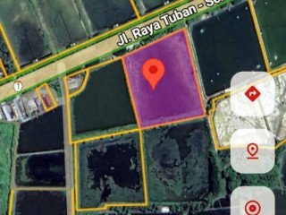 DIJUAL TANAH TAMBAK STRATEGIS JL. RAYA PANTURA, JENU TUBAN